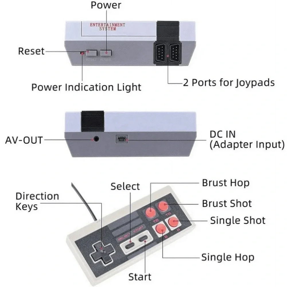 Classic Retro Gaming Console with Controllers with 620 games